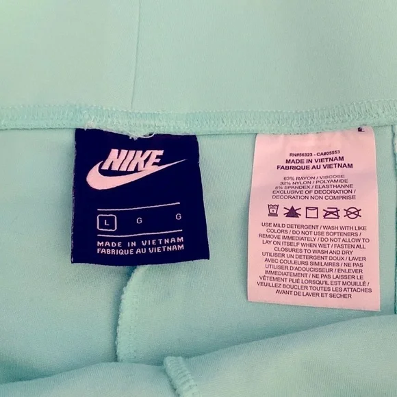 Nike sportswear zip crop and bike shorts set